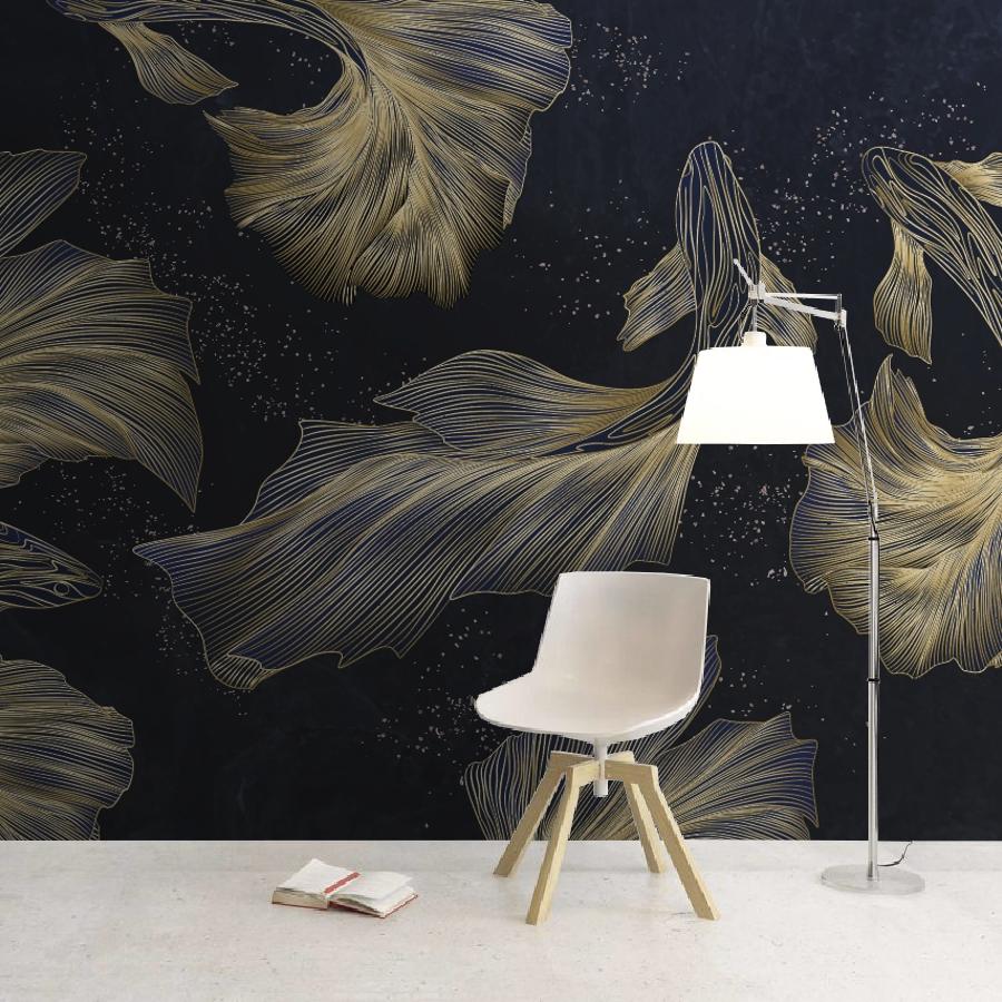 Фотообои Рыбы на темном фоне 14-1265