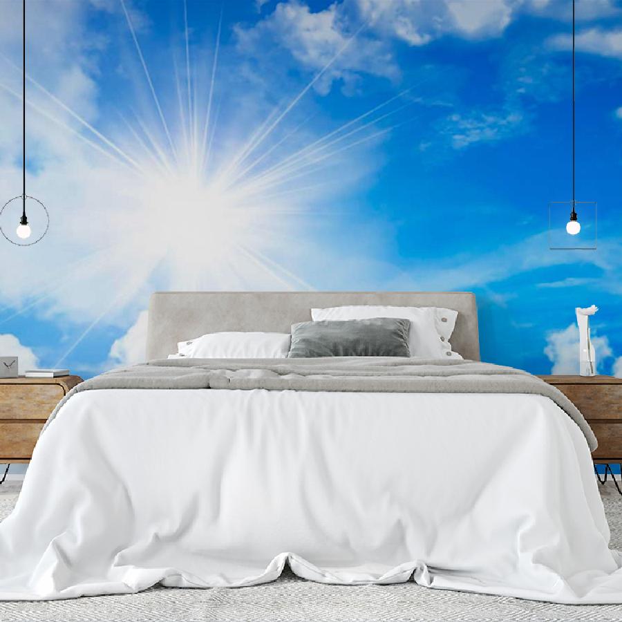 фотообои большие лучи солнца на красивом небе 9-380