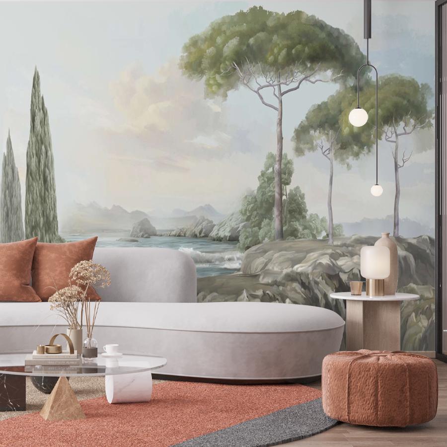 фотообои пейзаж итальянский с морем