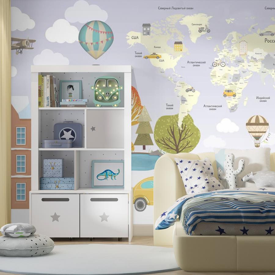 фотообои домики и карта мира 14-263 фотообои домики и карта мира 14-263