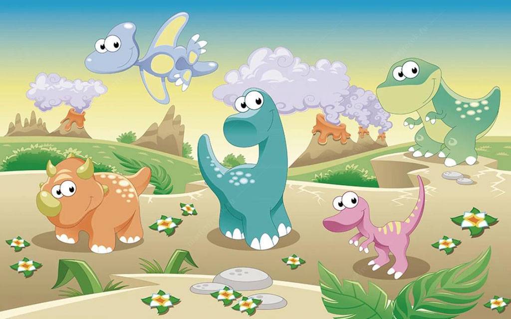 Фотообои Маленькие динозавры