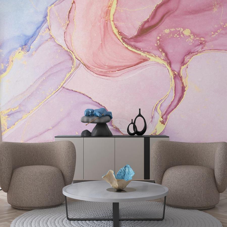 фотообои флюид арт золотая акварель 9-1055