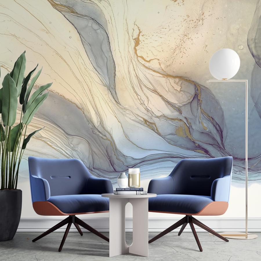 фотообои флюид арт глубокий синий 14-706