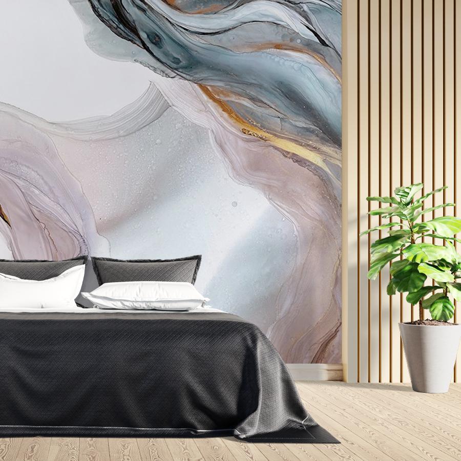 фотообои в спальню абстракция маслом 9-1843