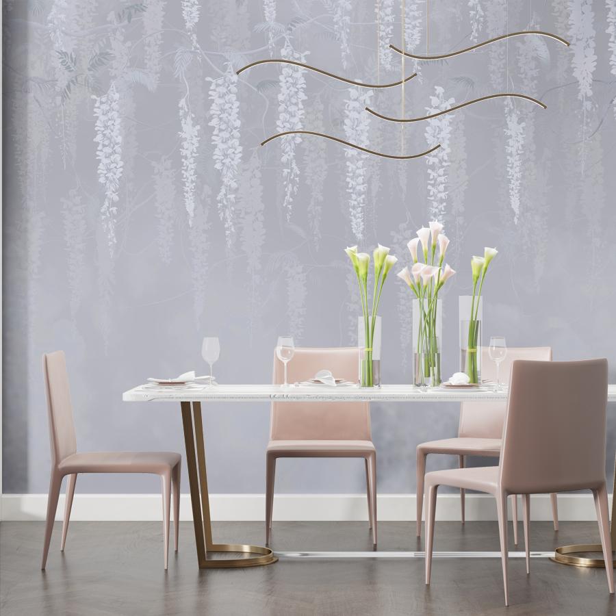 фотообои ветки белой глицинии 13-1113