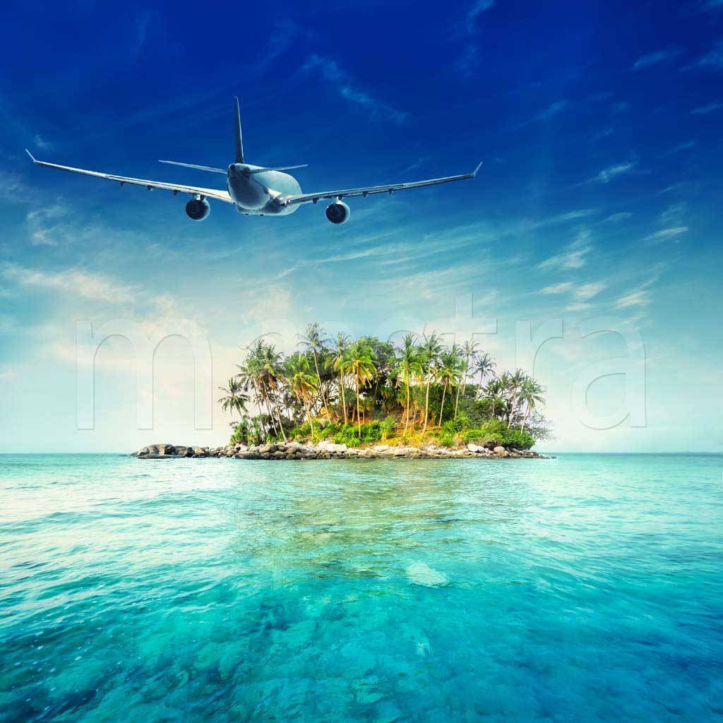 Фотообои Остров и самолет