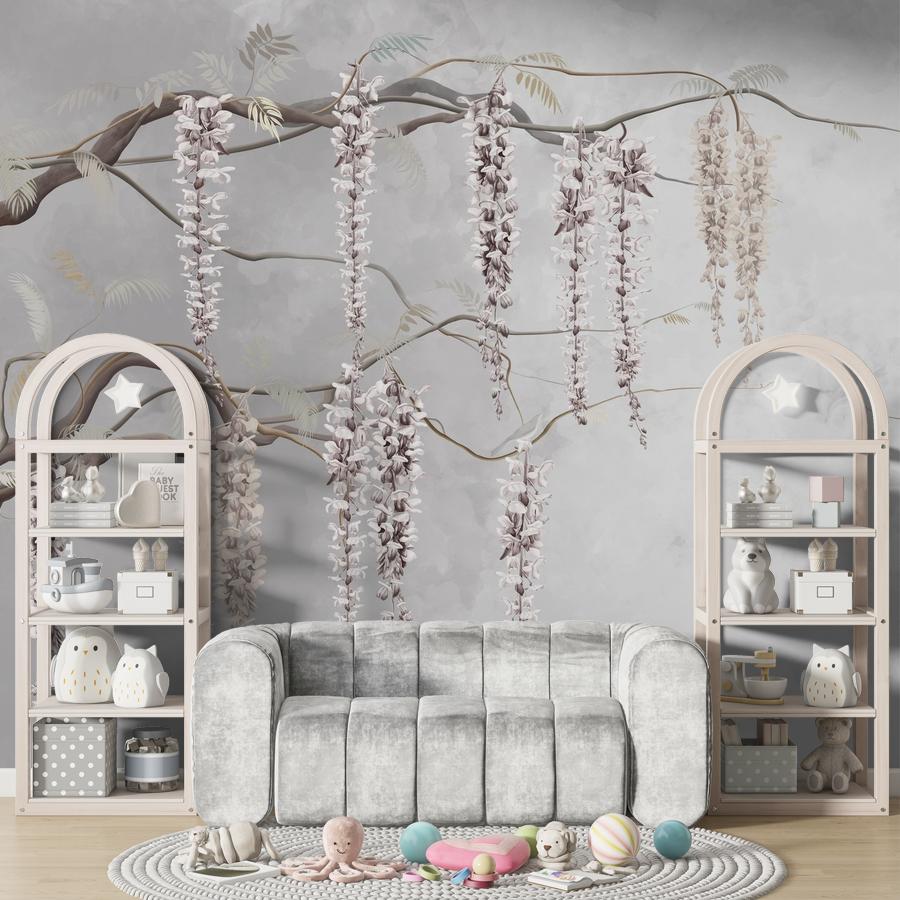 фотообои деревья с висящими веточками 13-1104