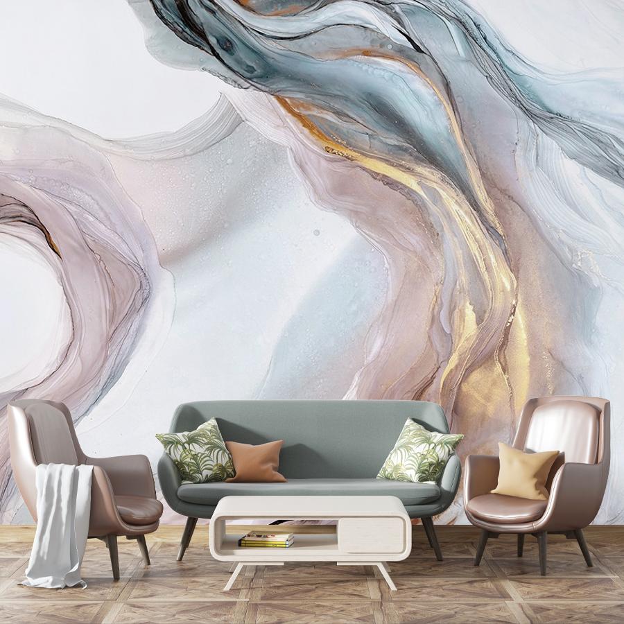 фотообои в спальню абстракция маслом 9-1843