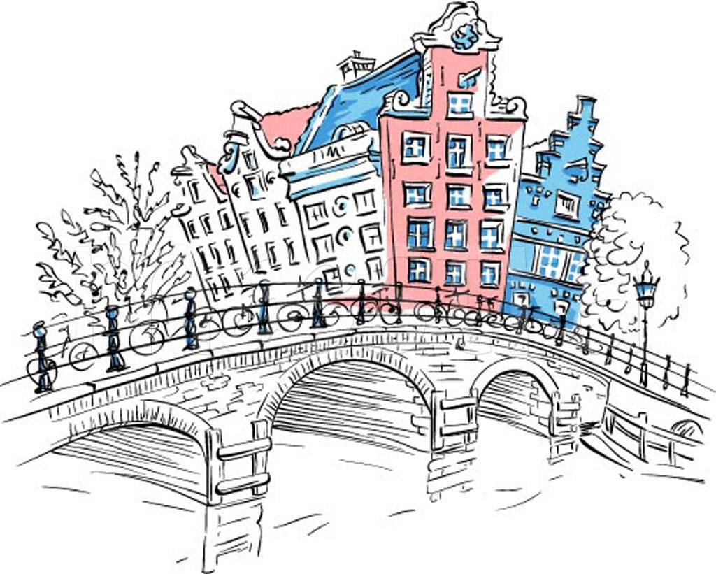 Рисунки Амстердам вектор