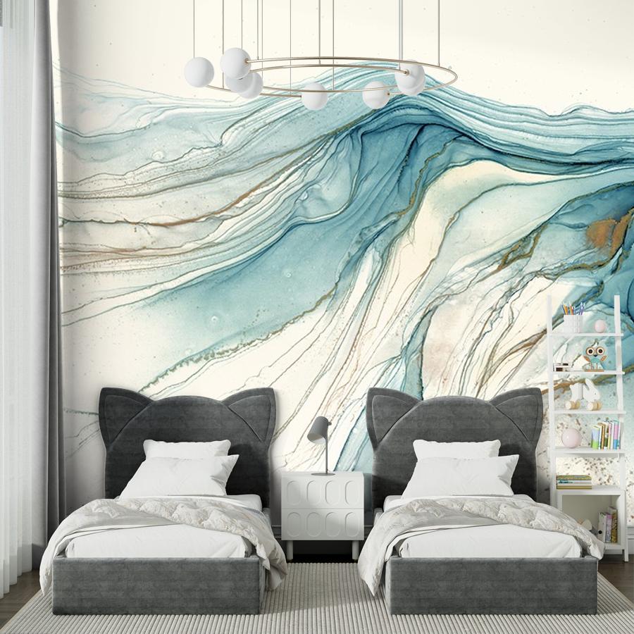 фотообои флюид арт бирюзово-синий 14-710