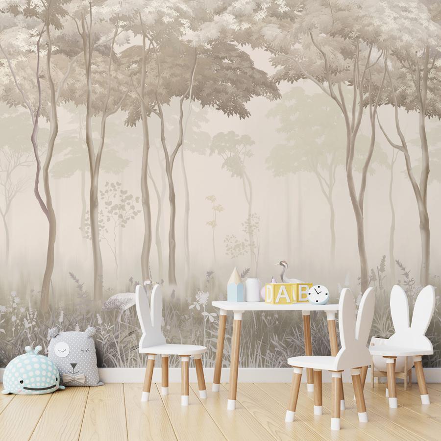 фотообои туманный бежевый лес 13-807 фотообои туманный бежевый лес 13-807