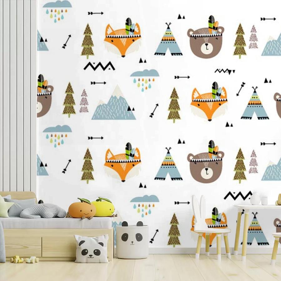 Фотообои и фотообои мишки и вигвамы 12-665