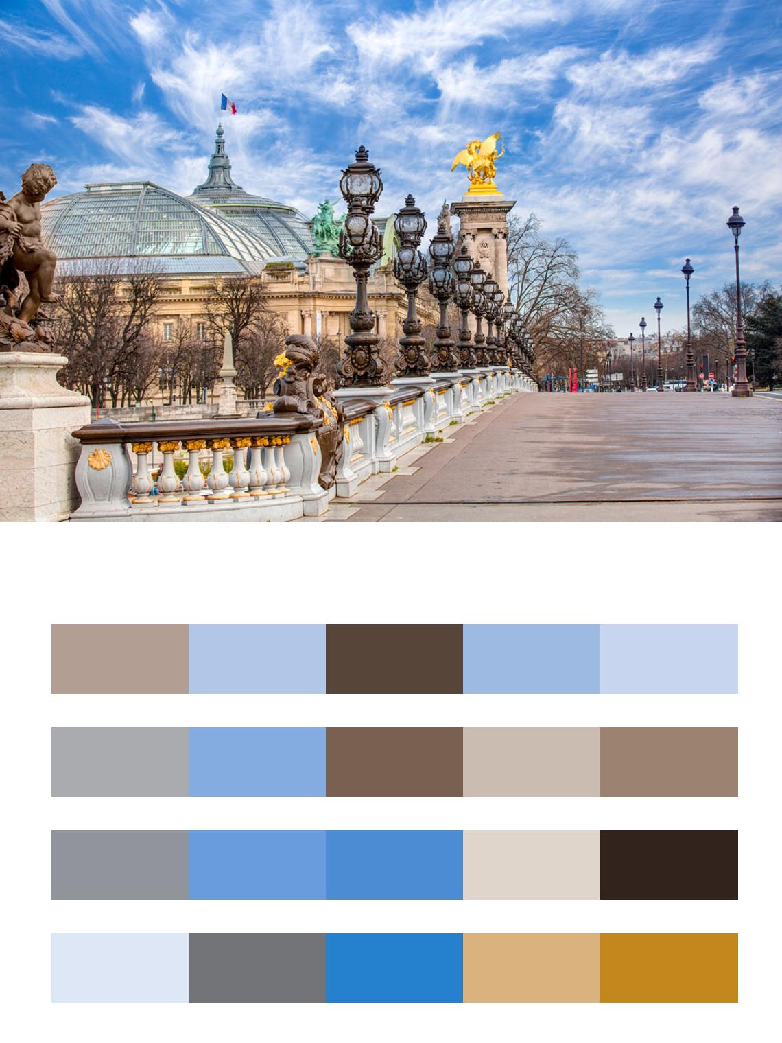 Мост в Париже осенью цвета