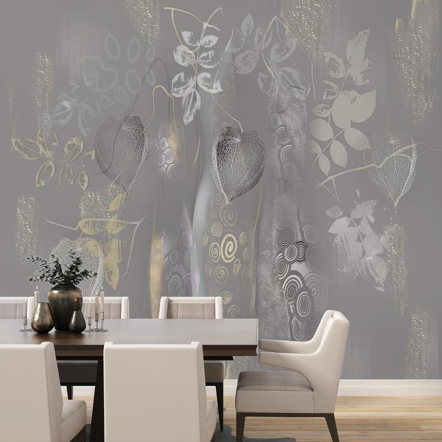 фотообои панно абстракция с физалисом 13-981