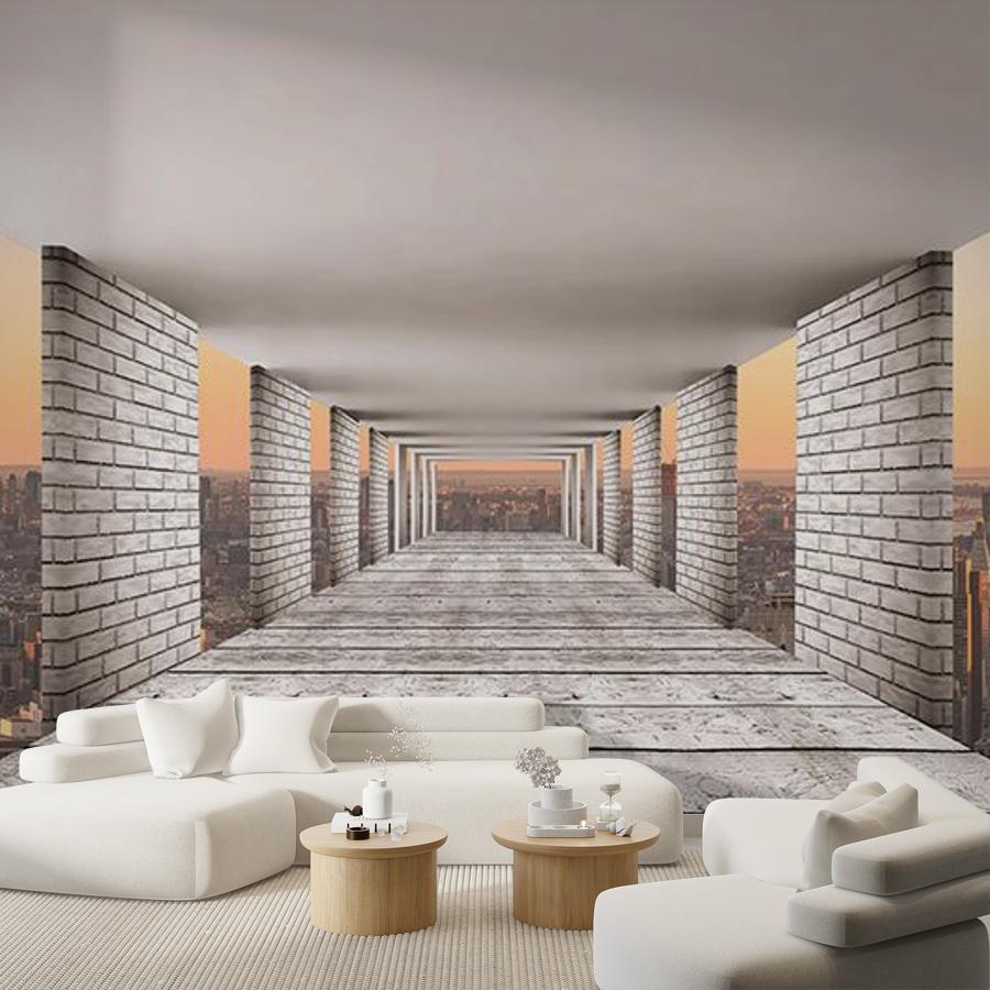 фотообои 3д вид на город 9-1185 фотообои 3д вид на город 9-1185