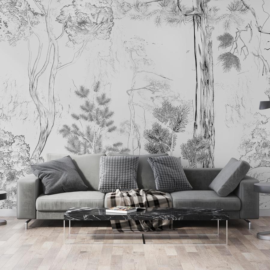 фотообои абстракция сосновый лес 13-1039