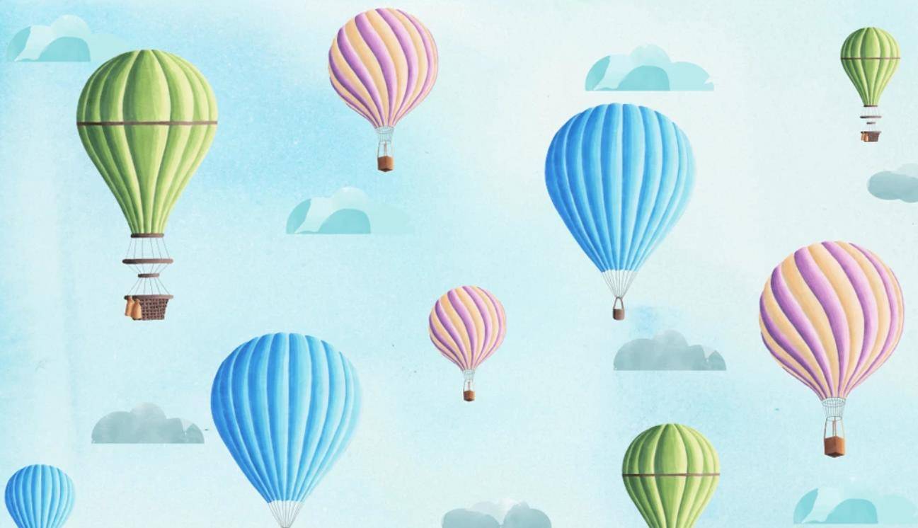 Фотообои Разноцветные воздушные шары
