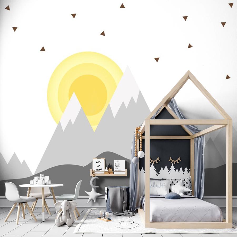 фотообои солнце в горах 14-505