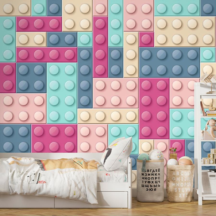 фотообои лего в розовом цвете 12-1360