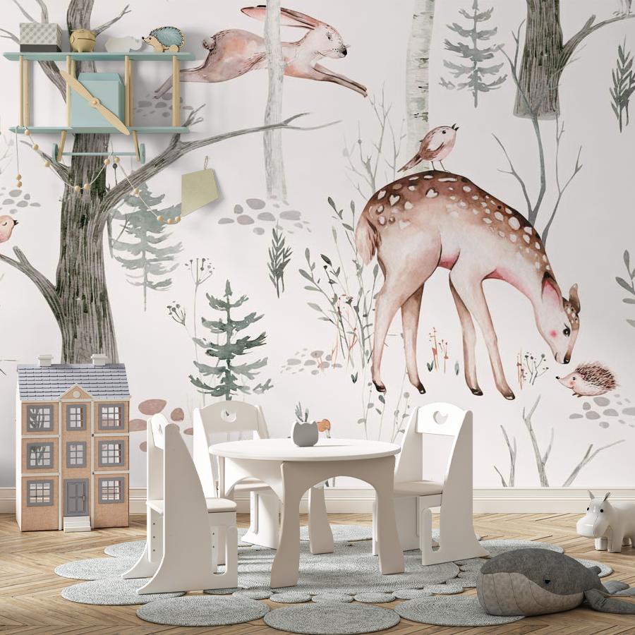 фотообои олененок в лесу 12-1145