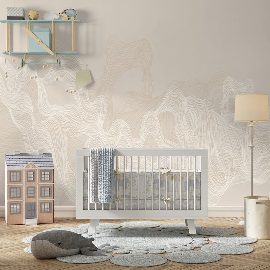 фотообои линии золотые на бежевом 14-969