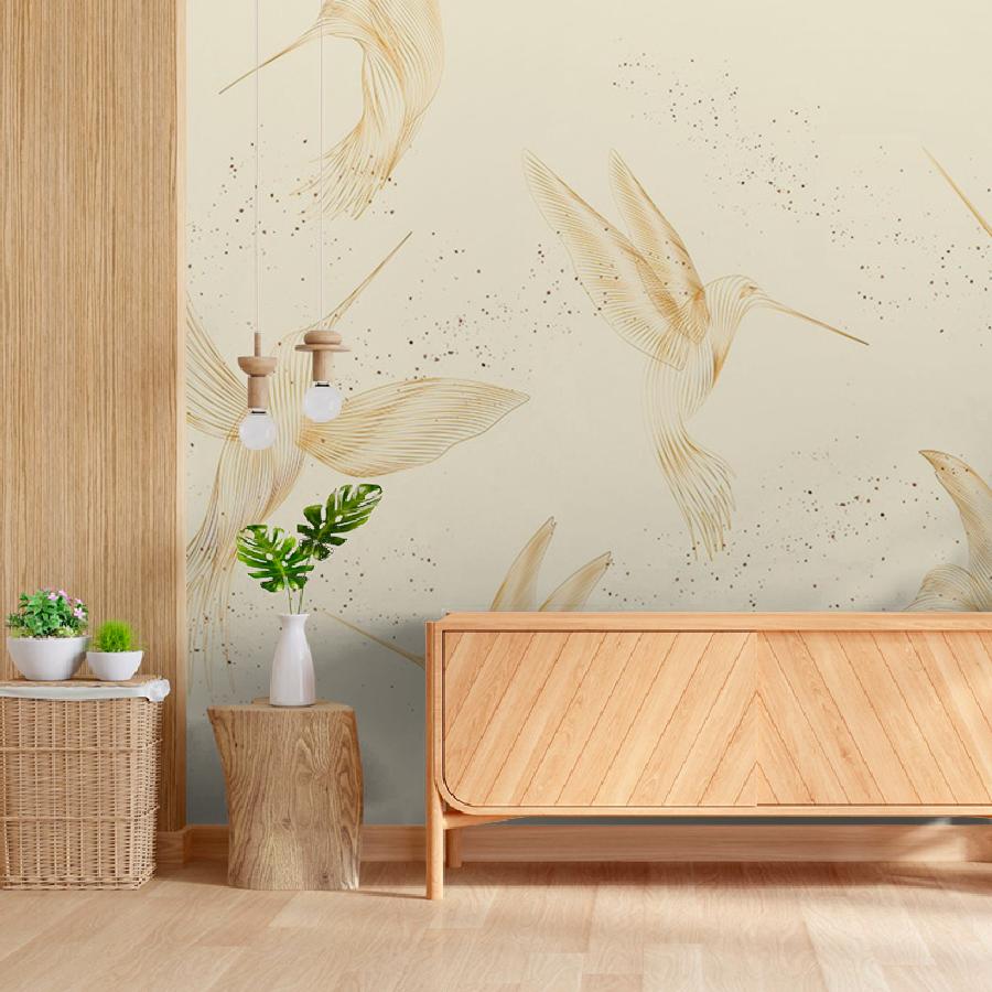 фотообои калибри на бежевом фоне 9-2107