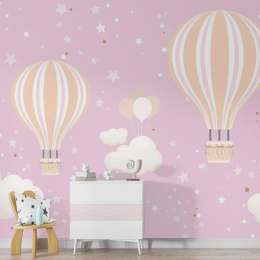 фотообои воздушные шары на розовом 12-425 фотообои воздушные шары на розовом 12-425