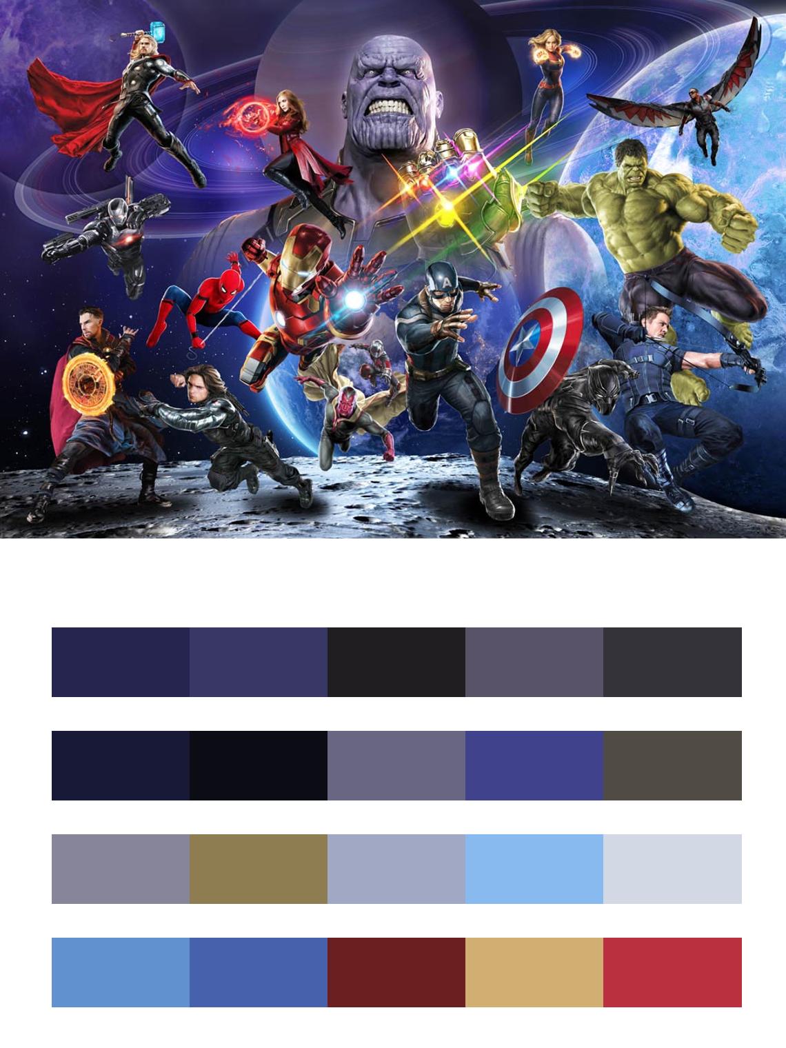 Герои мстителей цвета