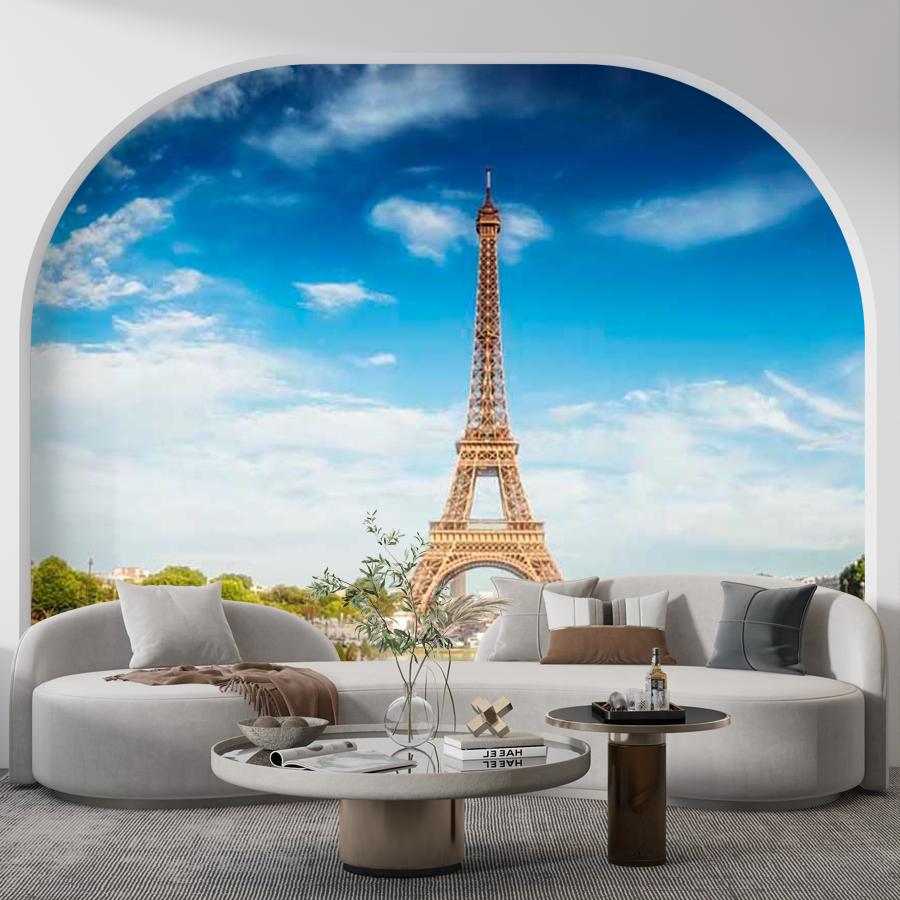 фотообои париж эйфелева башня летом 9-731