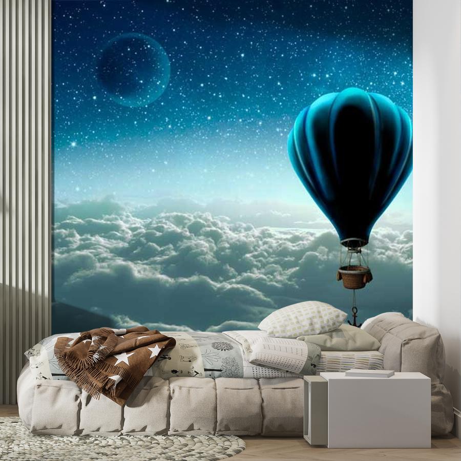 фотообои воздушный шар в ночном небе 14-519