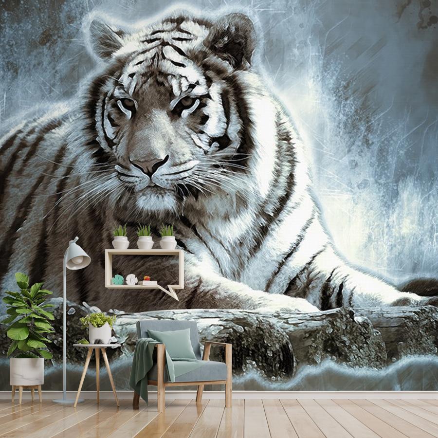 фотообои большой белый тигр 9-2151