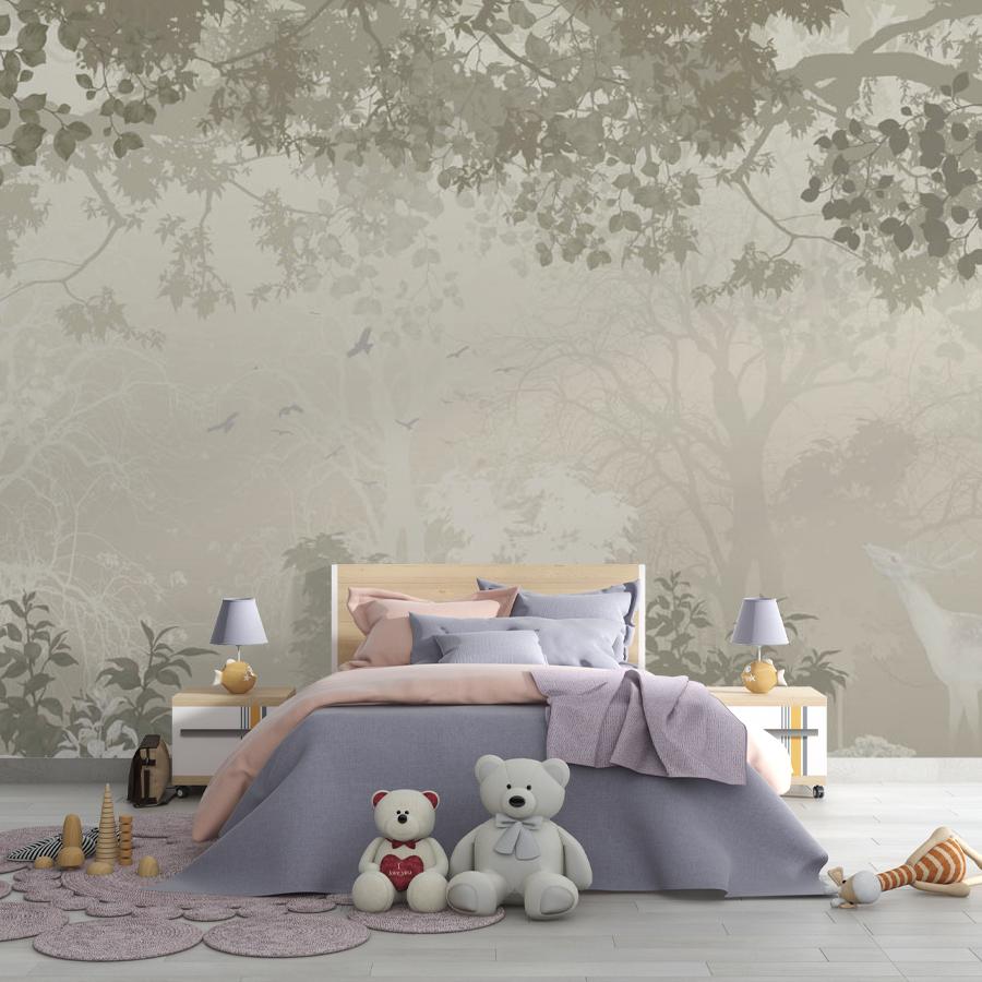 фотообои в спальню лес с оленем 13-683 фотообои в спальню лес с оленем 13-683