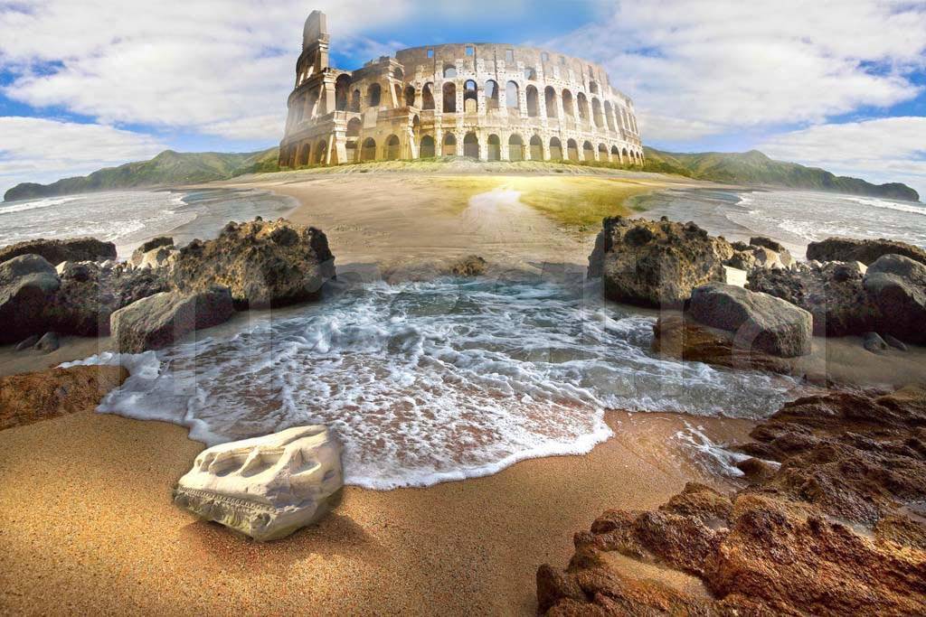 Фотообои Древние руины на берегу моря