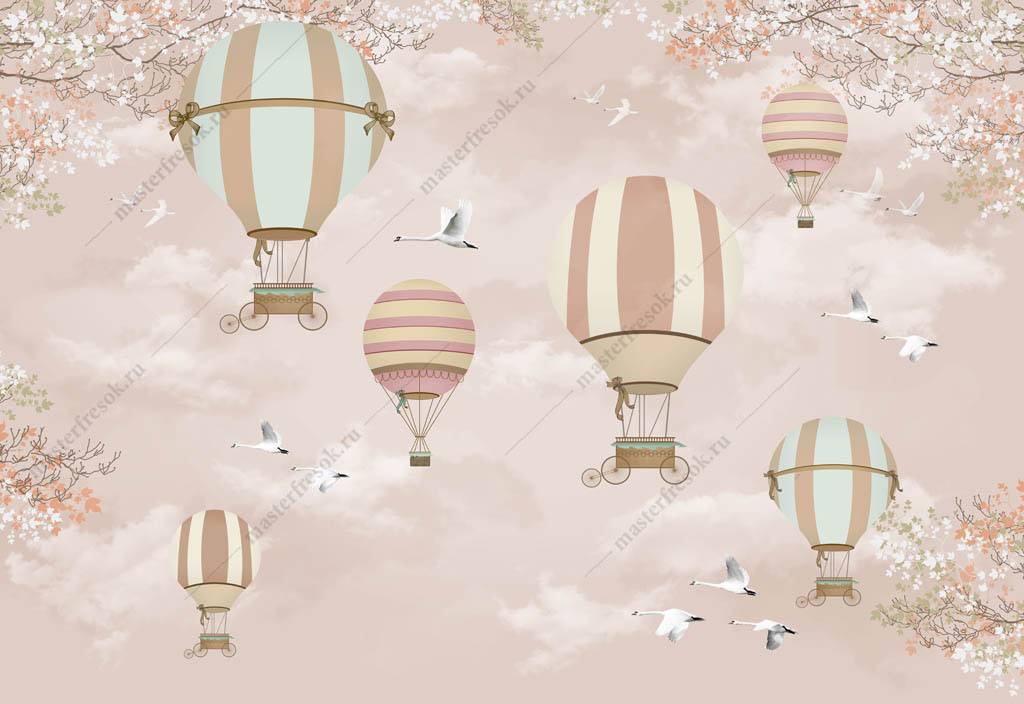 Фотообои Воздушные шары в небе