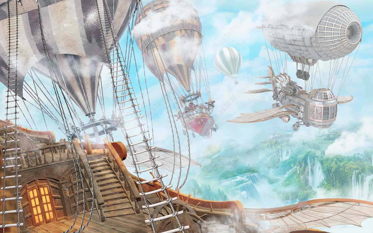 фотообои корабли в небе 13-173