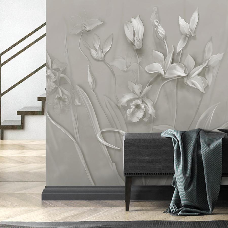 фотообои барельеф цветы