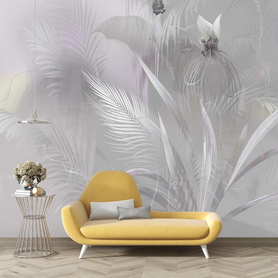 фотообои абстракция с пальмовыми листьями