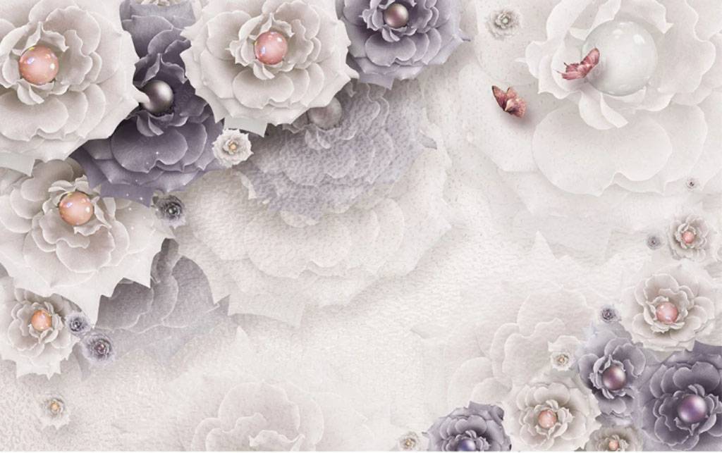 разноцветный жемчуг в цветах 15-793