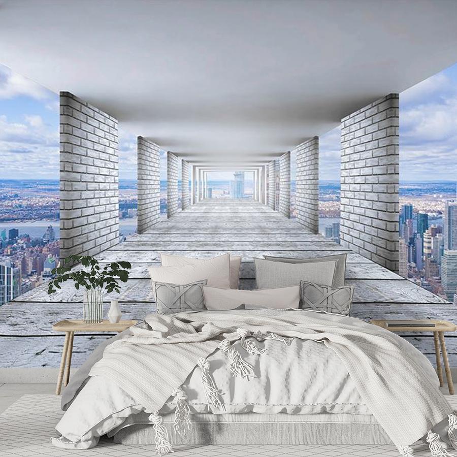 фотообои 3д тоннель и голубое небо 9-1188 фотообои 3д тоннель и голубое небо 9-1188