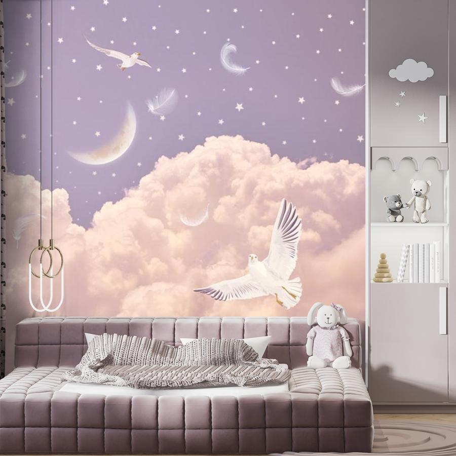 фотообои нежные розовые облака 12-1298