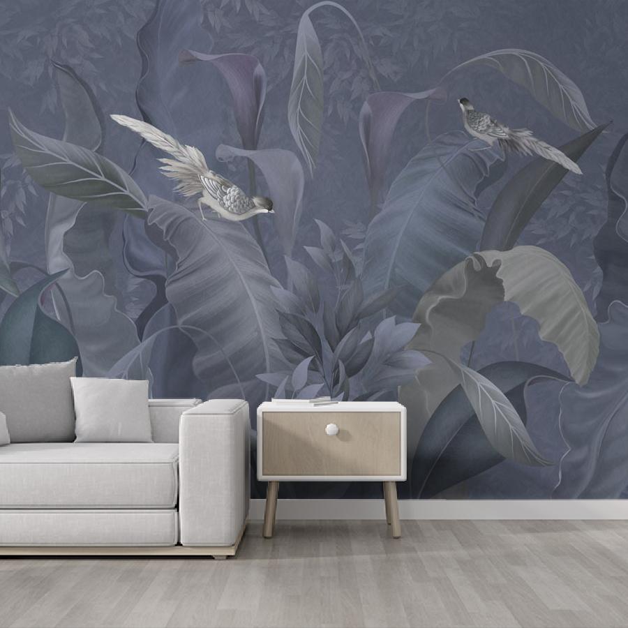 фотообои птички на пальмовых листьях 13-815 фотообои птички на пальмовых листьях 13-815