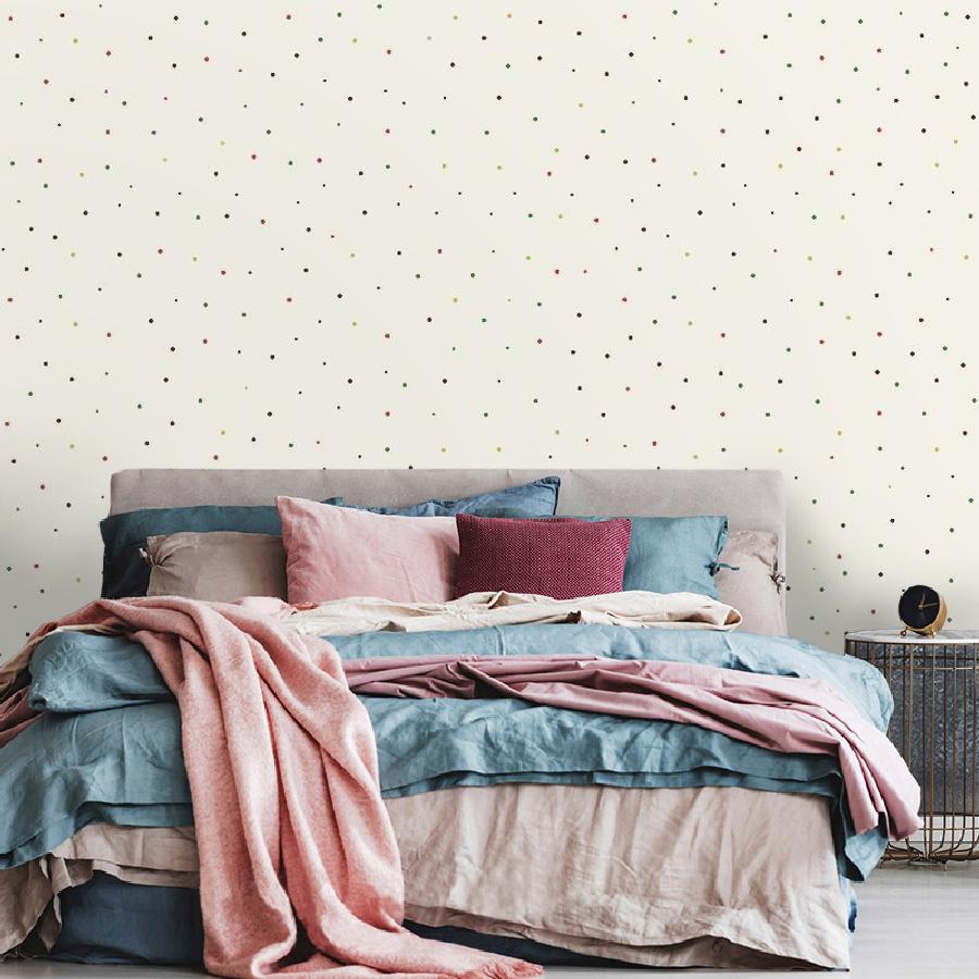 фотообои орнамент горошек разноцветный 14-1018