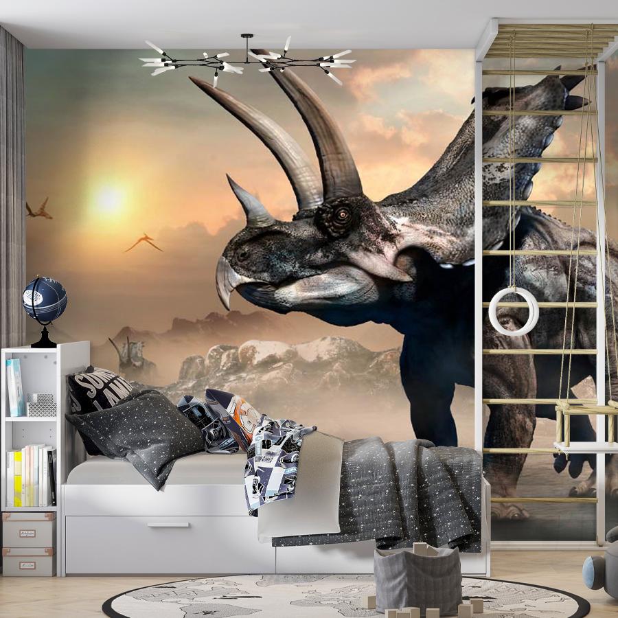 фотообои динозавр трицератопс 12-1107