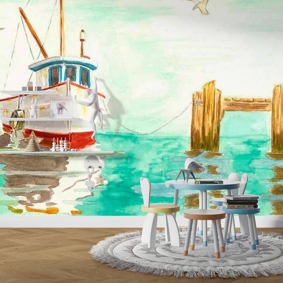 фотообои корабль у пристани 12-346 фотообои корабль у пристани 12-346