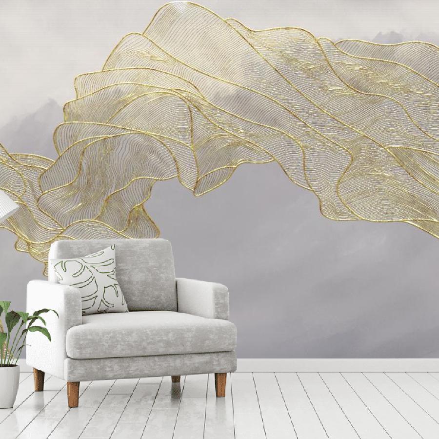 фотообои линии золотистые 14-935