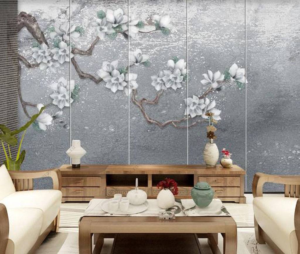 белые цветочки 15-869