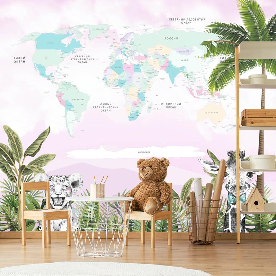 фотообои карта с зеброй 14-146 фотообои карта с зеброй 14-146