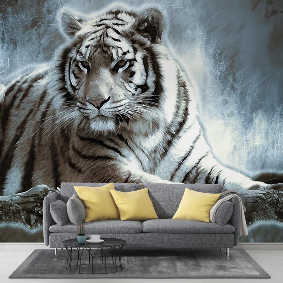 фотообои большой белый тигр 9-2151