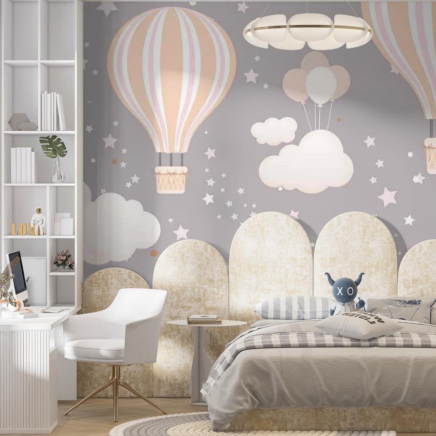 фотообои воздушные шары на сером 12-426