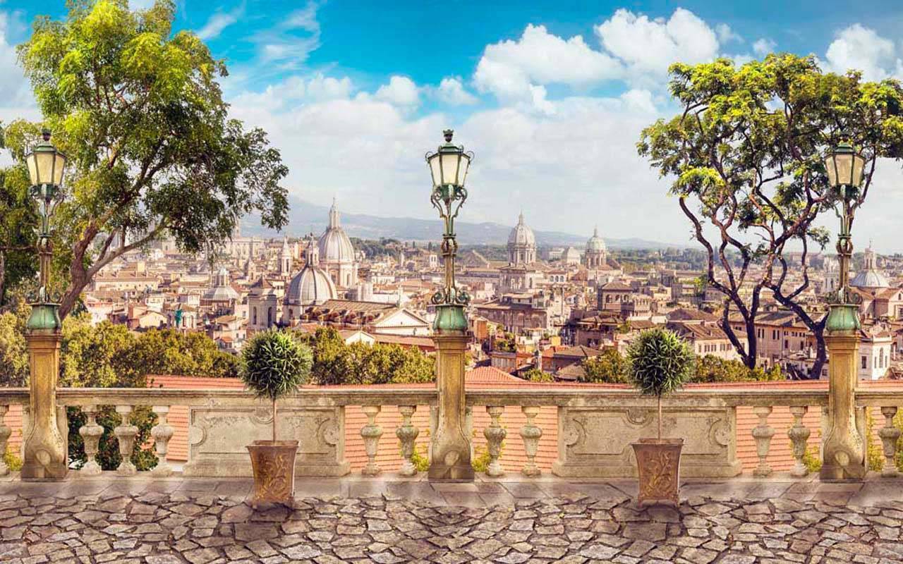 фотообои вид на город с балкона 7-190